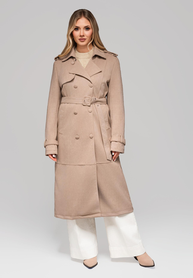 Women's trench coat LARICA OW-COLC-0107 v2 - beige