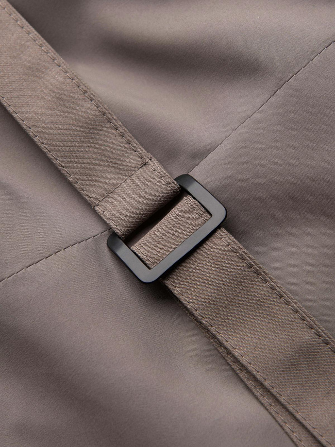 Men's suit vest without lapels - beige V2 OM-BLZV-0112