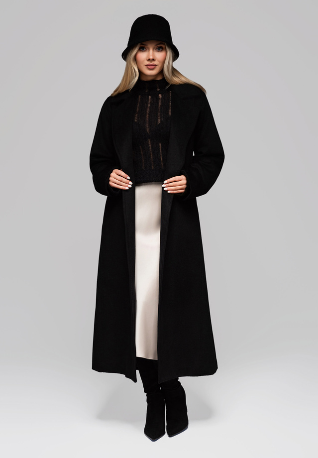 Women's wool coat LARICA OW-COLC-0106 v1 - black