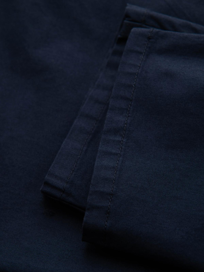 Men's chino pants with decorative waistband - navy blue V2 OM-PACP-0118