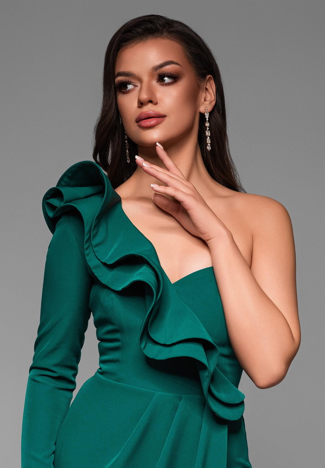 Evening dress LA-OM-DLR035 - bottle green