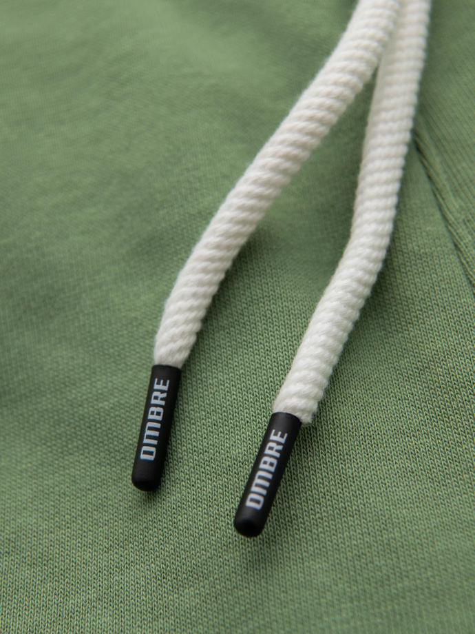 Spodnie męskie dresowe z nogawką bez ściągacza - zielone V3 OM-PABS-0206