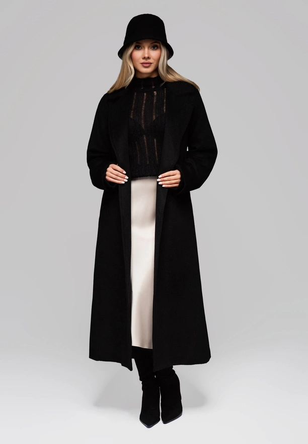 Women's wool coat LARICA OW-COLC-0106 v1 - black