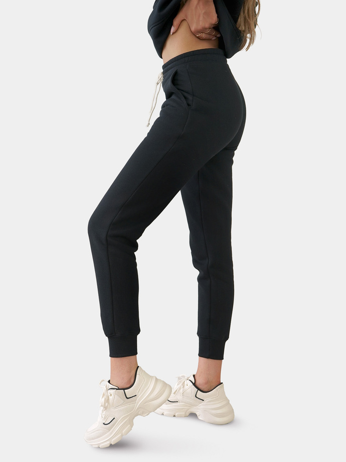 Spodnie damskie dresowe PLR275 - czarne