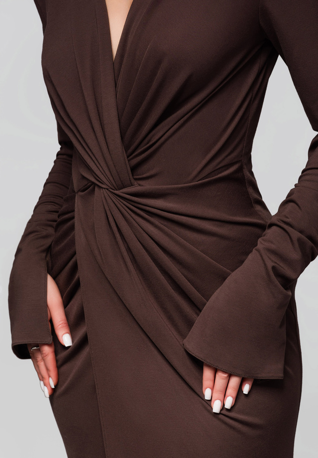 Evening dress LA-OM-DLR185 - brown