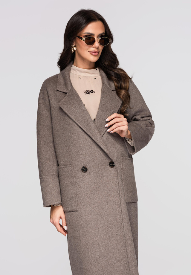 Płaszcz damski LARICA OW-COLC-0110 v1 - taupe