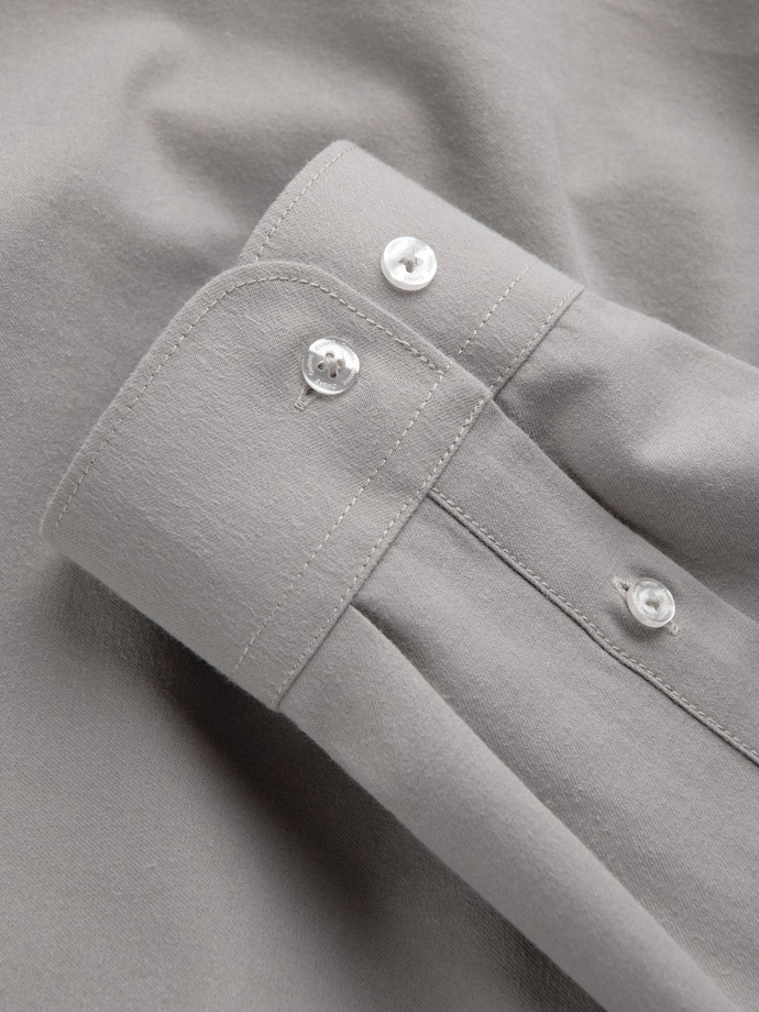 Koszula męska z kieszenią REGULAR FIT - szara V1 OM-SHCS-0148