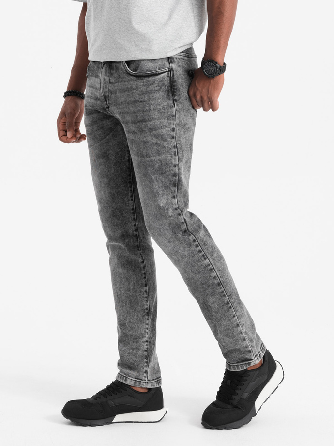 Spodnie męskie jeansowe SLIM FIT - szare V4 OM-PADP-0110