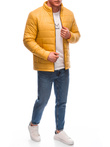Men's mid-season quilted jacket C526 - mustard
