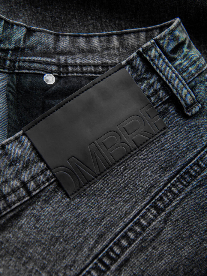 Męskie jeansowe szorty z podwiniętymi nogawkami – szare V3 OM-SRDS-0134