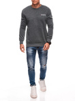 Men's hoodless sweatshirt B1703 - gray