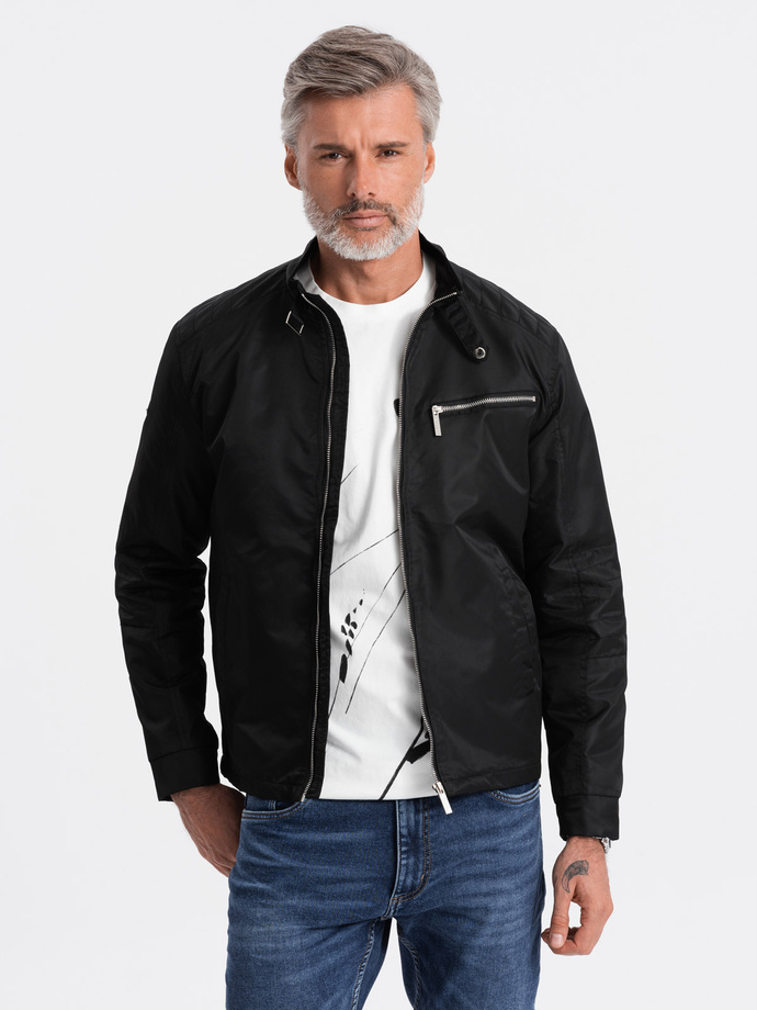 Men's biker jacket - black V3 C605