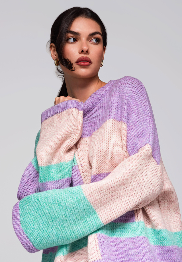 Women's sweater LW-SWSW-0108 - lilac/mint