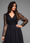 Evening dress LA-OM-DLR007 - black