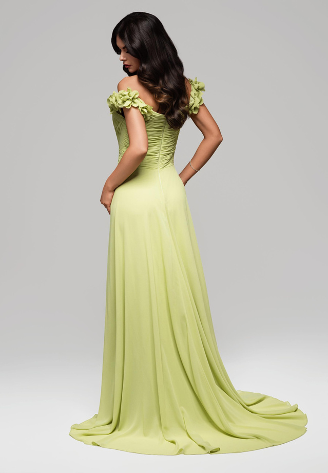 Evening dress LA-OM-DLR141 - lime