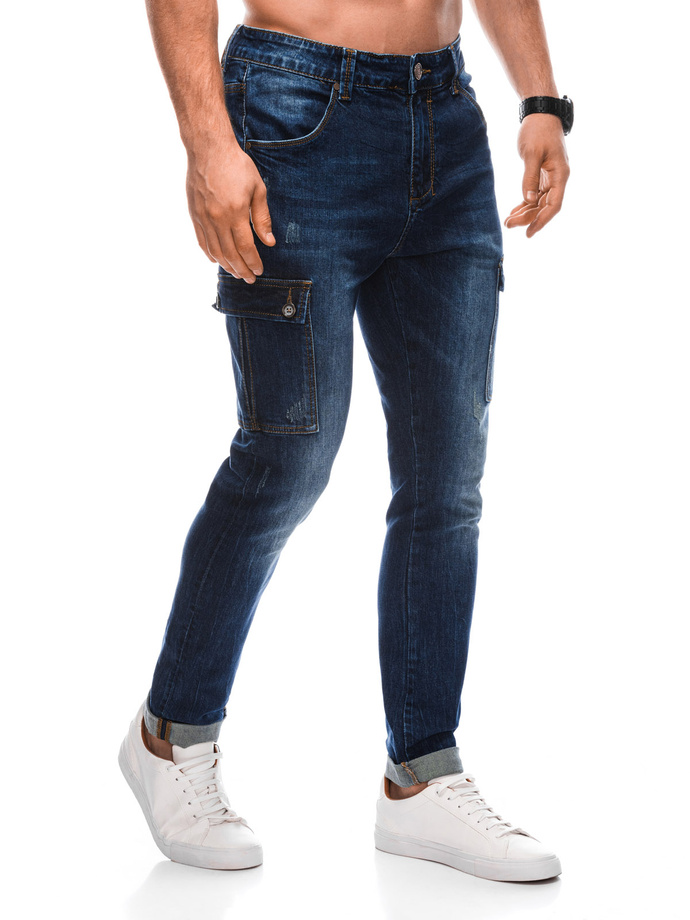 Men's cargo pants P1408 - denim