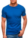 T-shirt męski basic S970 - niebieski