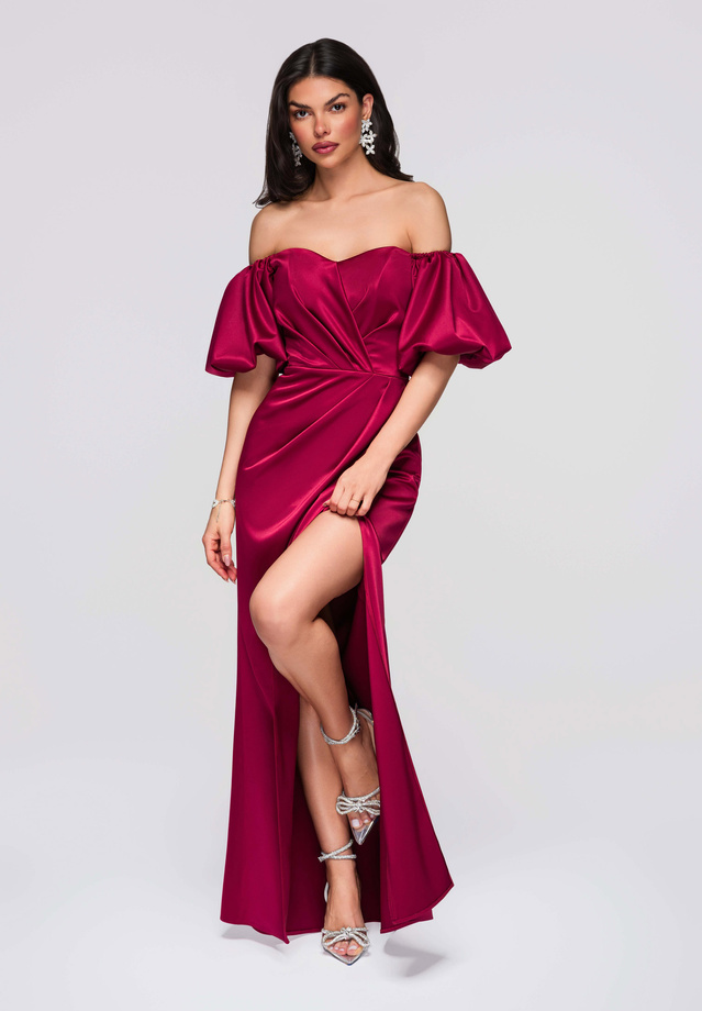Evening dress LA-OM-DLR270 - burgundy