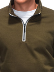 Men's stand-up collar sweatshirt  - olive B1353