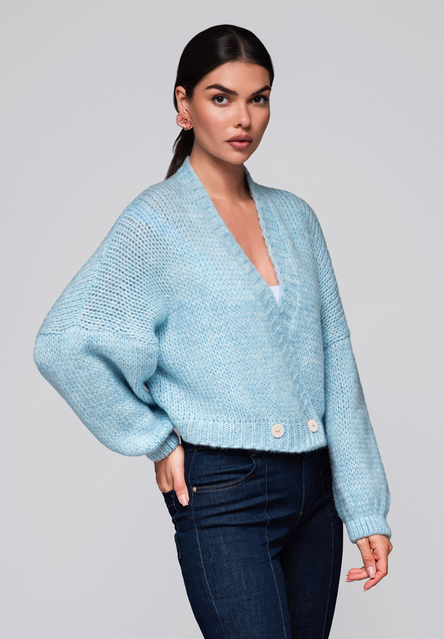 Women's sweater LW-SWCD-0105 - light blue