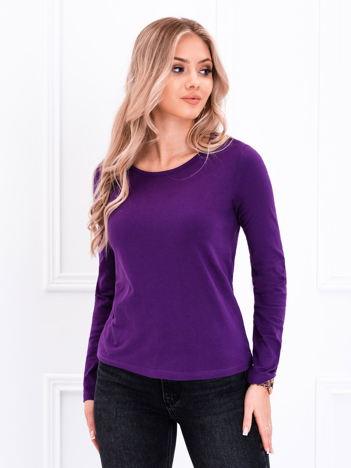 Bluzka damska longsleeve LLR017 - fioletowa