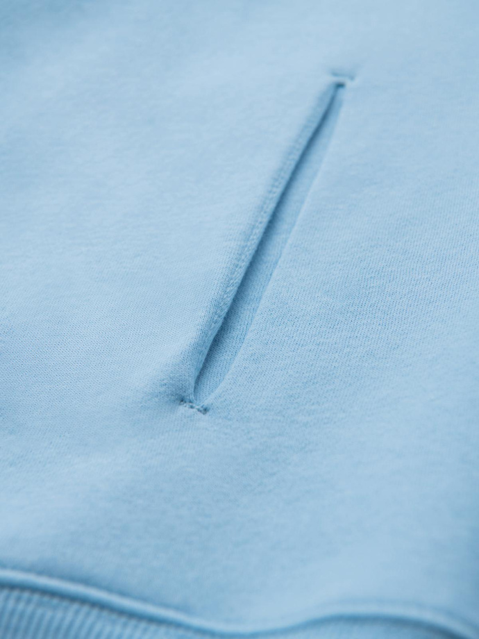 Bluza dresowa unisex z kapturem i kieszeniami – błękitna V8 OU-SNBC-0105