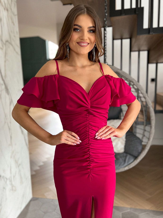 FLORENCE maxi dress DLR159 - fuchsia