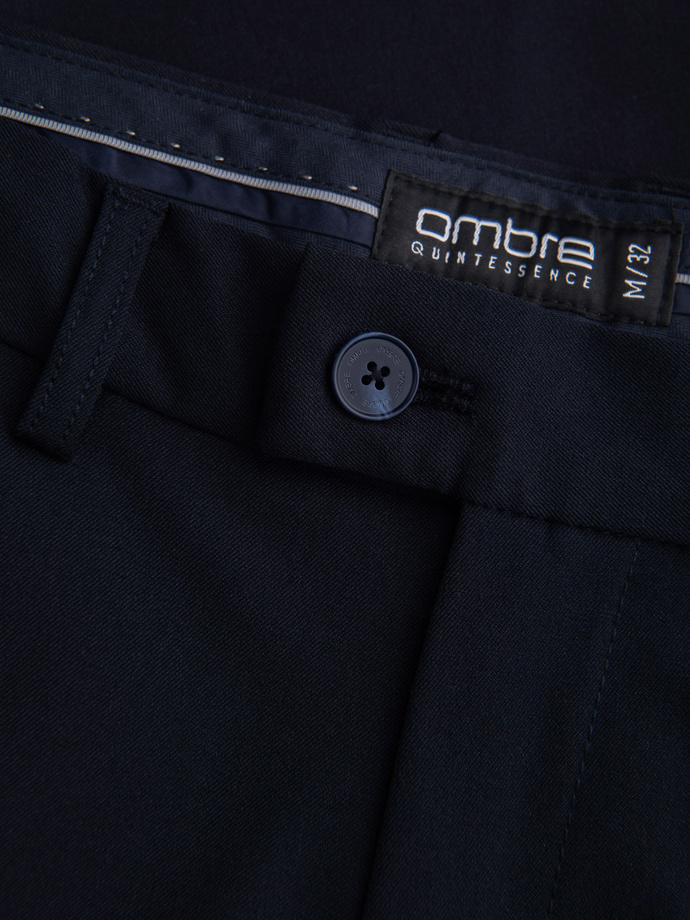 Spodnie męskie eleganckie chino SLIM FIT - granatowe V3 OM-PACP-0191