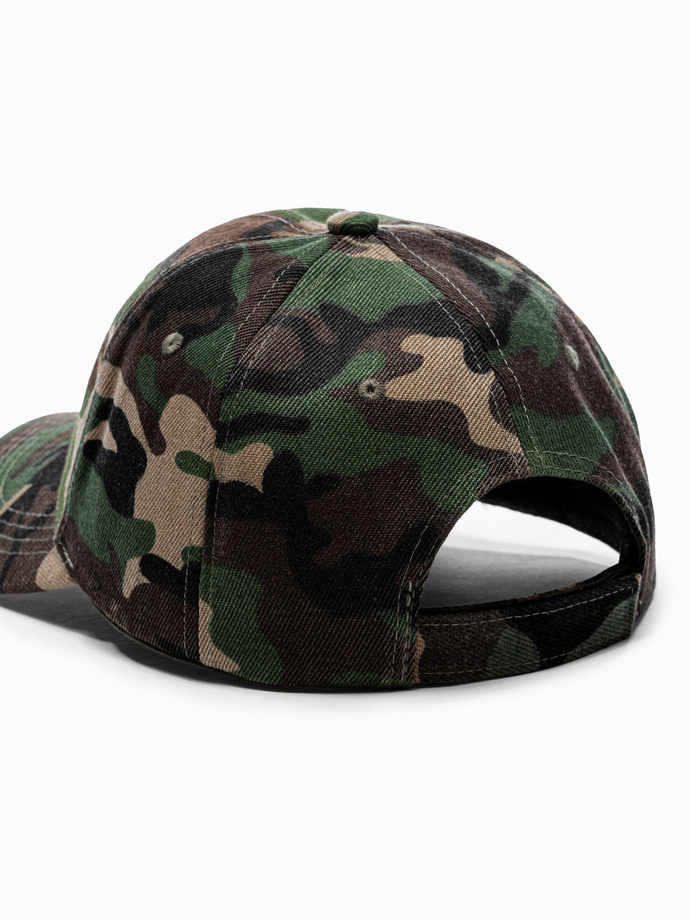 Men's baseball cap H153 - green/moro