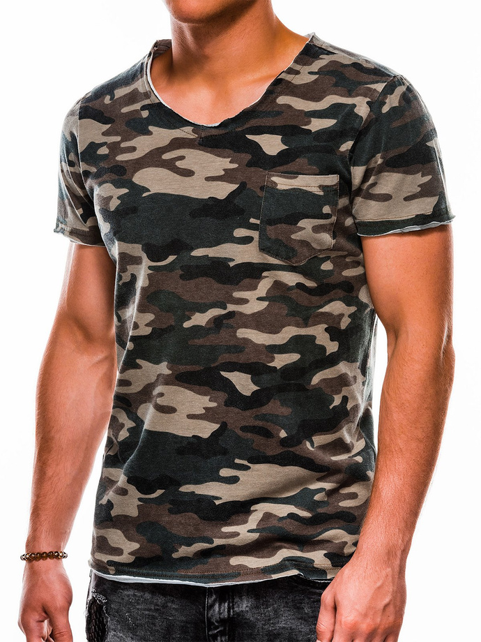 Men's printed t-shirt S1050 - green/camo