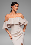 LA-OM-DLR083 Regular Fit raspberry evening dress