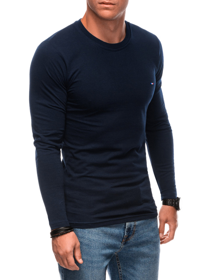 Men's printed longsleeve L170 - navy blue