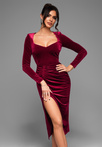 Evening dress LA-OM-DLR029 Regular Fit red