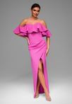 Evening dress LA-OM-DLR065 - fuchsia