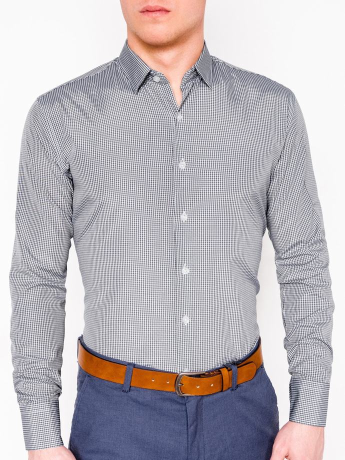 Men's shirt with long sleeves K435 - grey