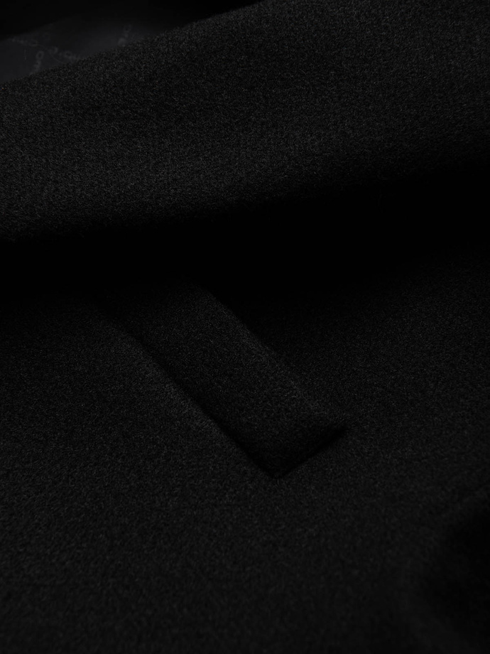 Men's casual blazer with decorative buttons on cuffs - black V3 OM-BLZB-0118