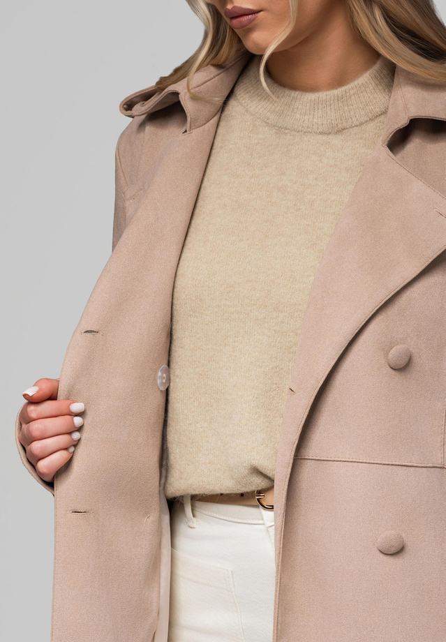 Women's trench coat LARICA OW-COLC-0107 v2 - beige