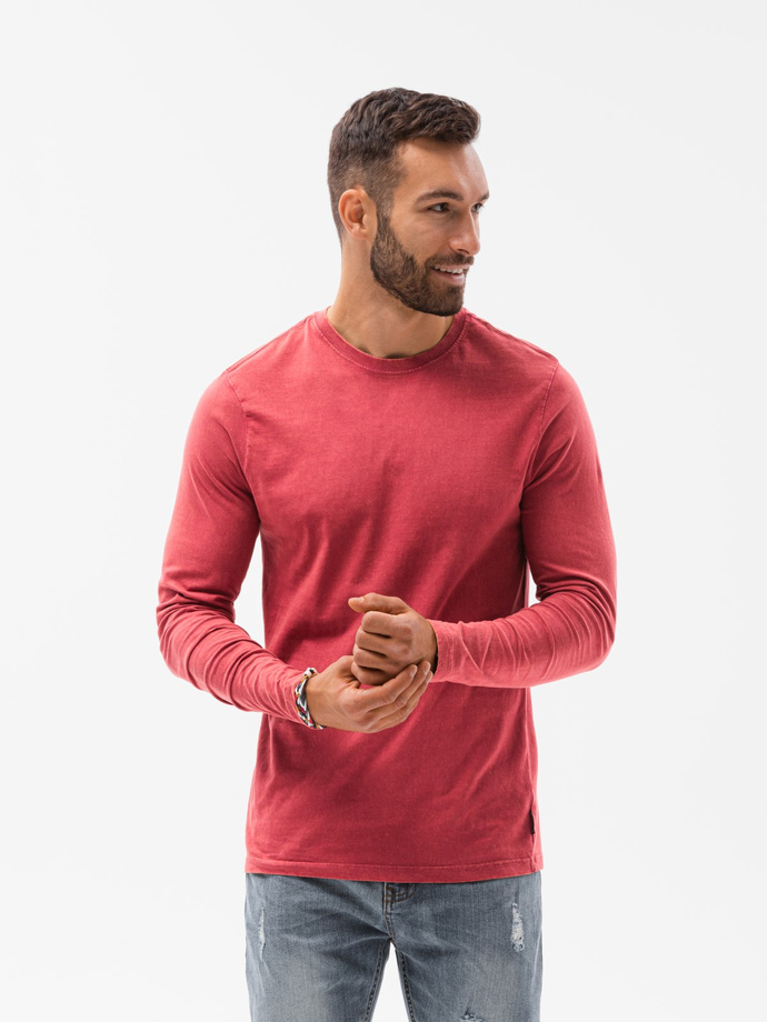 Men's unprinted longsleeve - red V3 L131