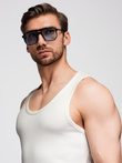 Men's cotton basic t-shirt with straps - white V1 OM-TSBT-0239