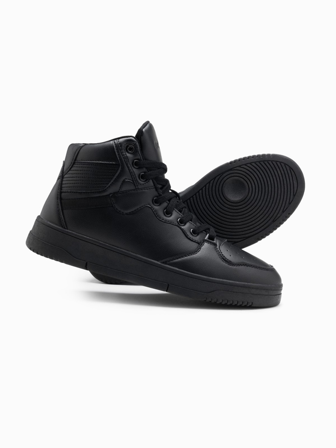 Men's insulated sneaker boots with high upper - black V6 OM-FOSH-0139