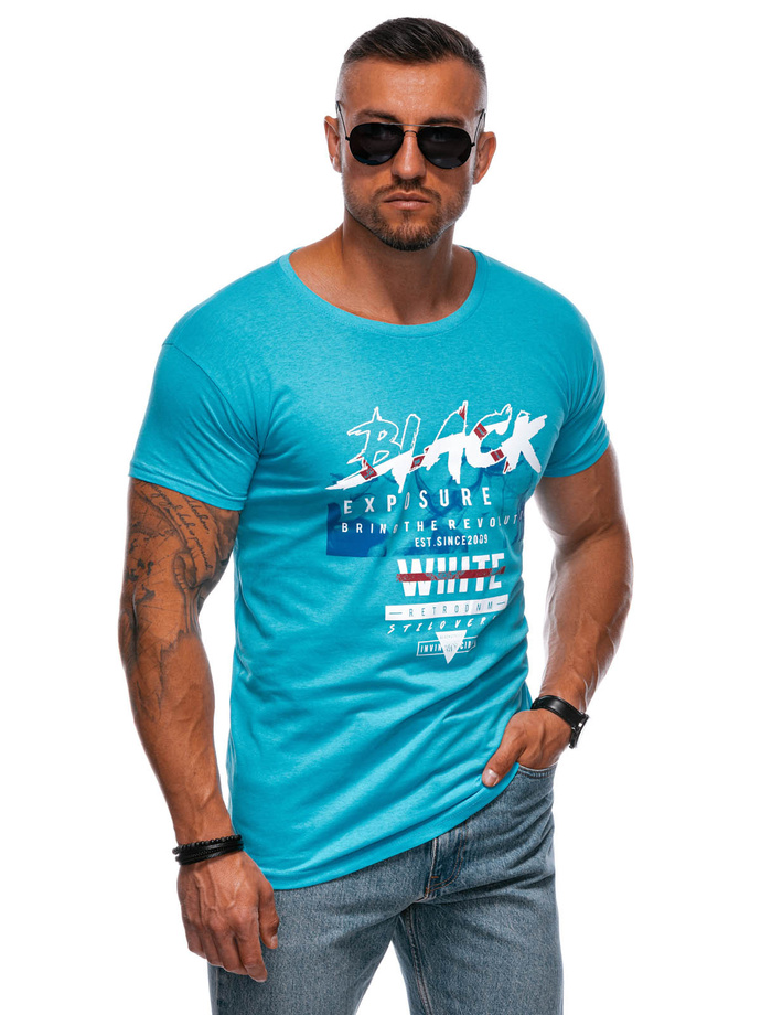 Men's t-shirt S1982 - light blue