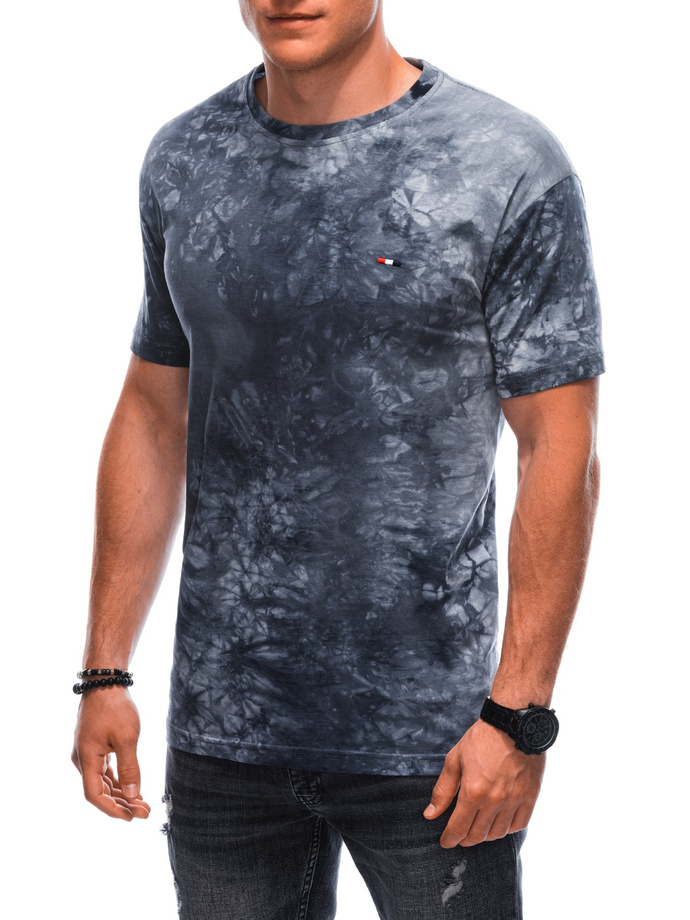 Men's printed t-shirt S1892 - navy blue