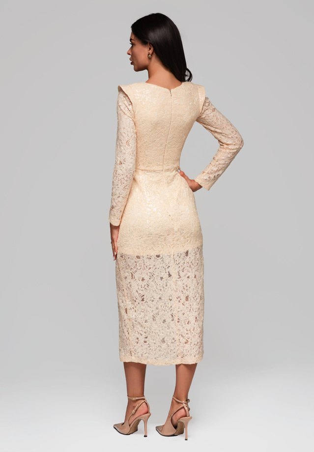 Evening dress LA-OM-DLR210 - cream