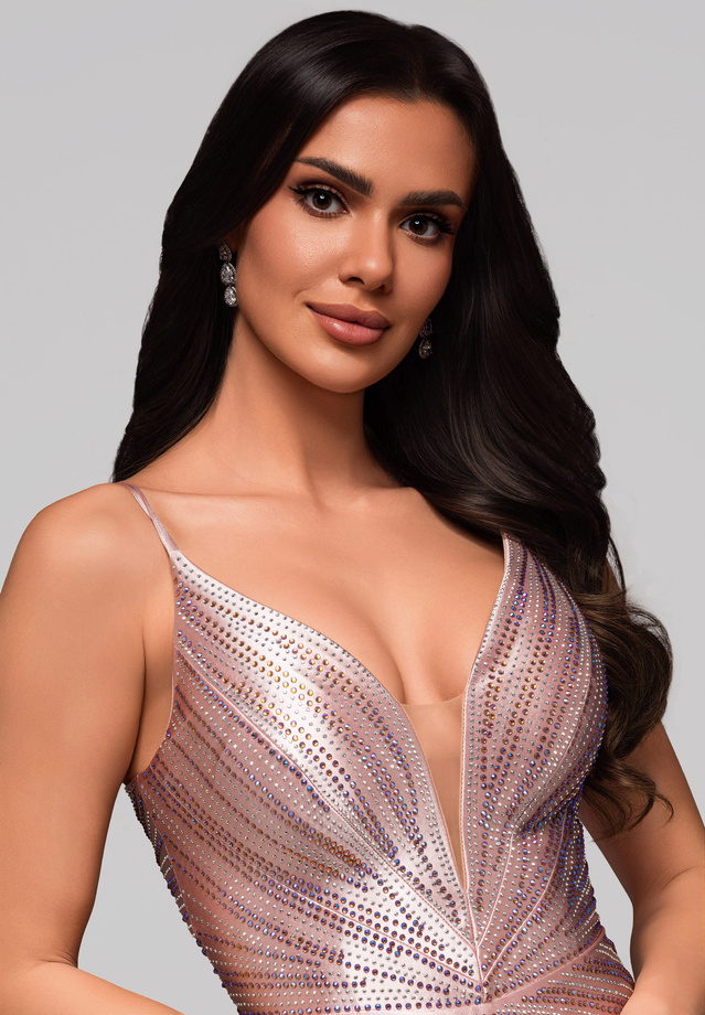 Evening dress LA-OM-DLR164 - pink