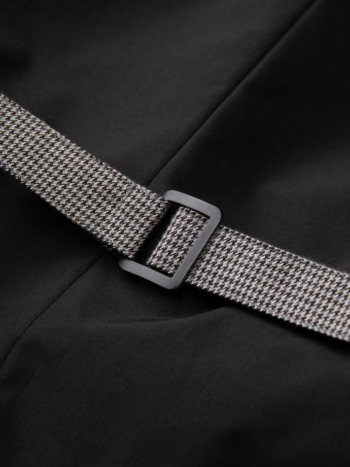 Men's jacquard casual vest without lapels - gray V2 OM-BLZV-0111