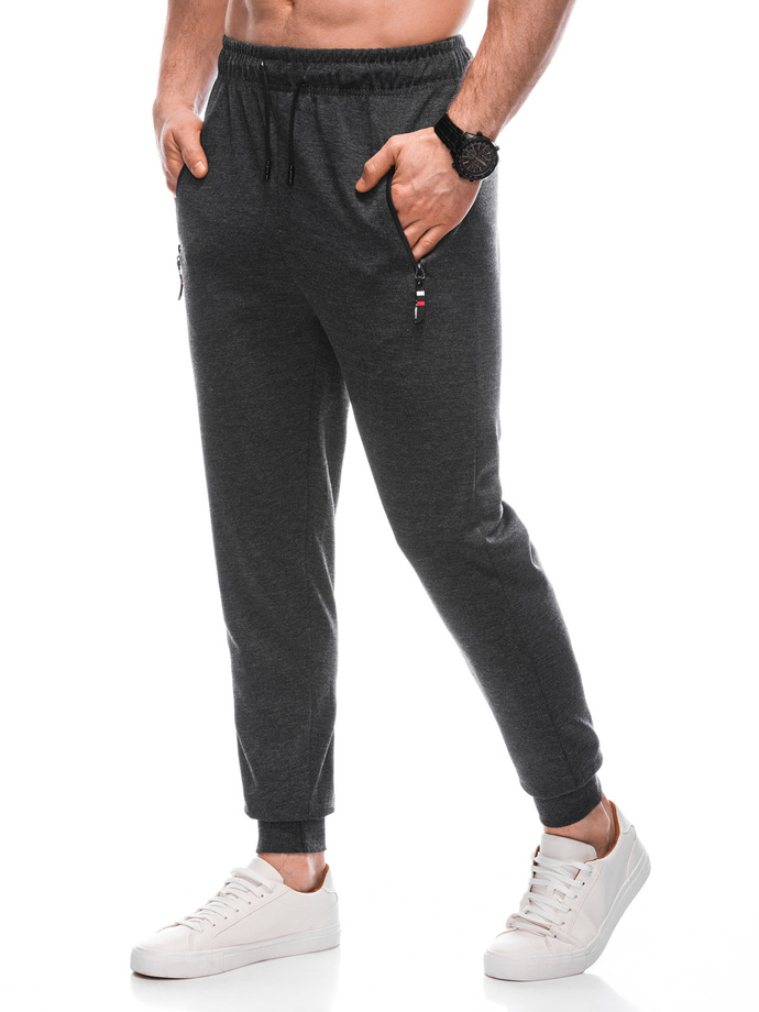 Men's sweatpants P1437 - dark grey