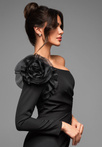 Evening dress LA-OM-DLR009 - black