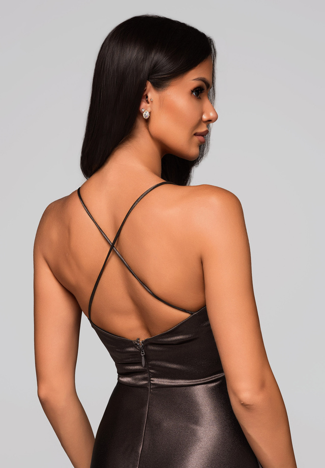 Evening dress LA-OM-DLR226 brown