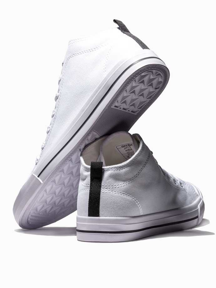 Men's high-top trainers T389 - white