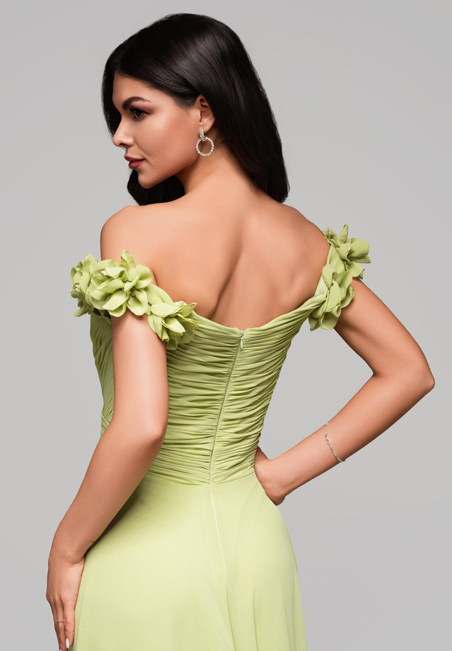 Evening dress LA-OM-DLR141 - lime
